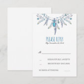 Dreamcatcher Boho Wedding RSVP Kaartje (Voorkant / Achterkant)