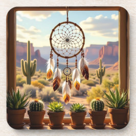 Dreamcatcher, Desert Canyons, Cacti   Bier Onderzetter