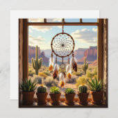 Dreamcatcher, Desert Canyons, Cacti   Feestdagenkaart (Voorkant / Achterkant)