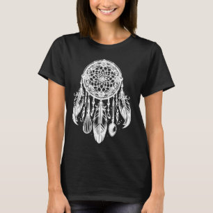 Dreamcatcher Design met veren voor Boheemse Des T-shirt