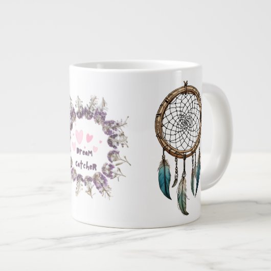 Dreamcatcher Design-Mok Grote Koffiekop (Voorkant rechts)