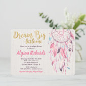 Dreamcatcher droom grote kleine een baby shower me kaart (Staand voorkant)