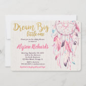 Dreamcatcher droom grote kleine een baby shower me kaart (Voorkant)