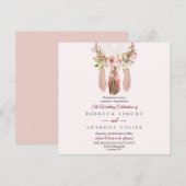 Dreamcatcher | Eenvoudige vierkante trouwuitnodigi Kaart (Voorkant / Achterkant)