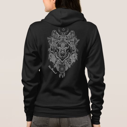 Dreamcatcher en Wolf Hoodie (Achterkant)