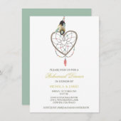 Dreamcatcher Feather Bruiloft repetitie uitnodigin Kaart (Voorkant / Achterkant)