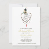 Dreamcatcher Feather Bruiloft repetitie uitnodigin Kaart (Voorkant)