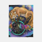 DreamCatcher Fox Fleece Deken (Voorkant)