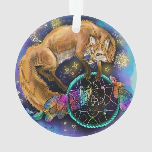 DreamCatcher Fox Ornament (achterkant)
