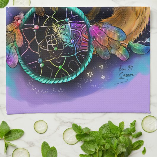 DreamCatcher Fox Theedoek (Gevouwen)