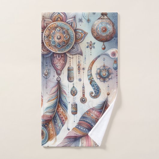 Dreamcatcher in een Boheems thema Bad Handdoek (Handdoek)