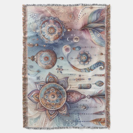 Dreamcatcher in een Boheems thema Deken (Voorkant Verticaal)