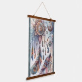 Dreamcatcher in een Boheems thema Hangend Wandkleed (Gebogen)