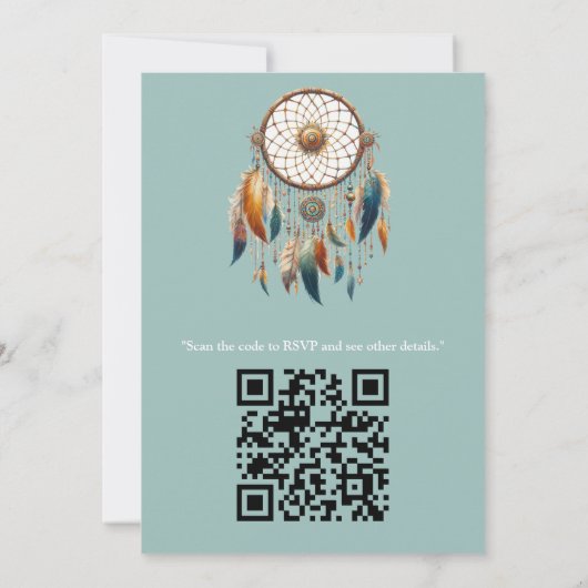 Dreamcatcher in een Boheems thema Kaart (Achterkant)