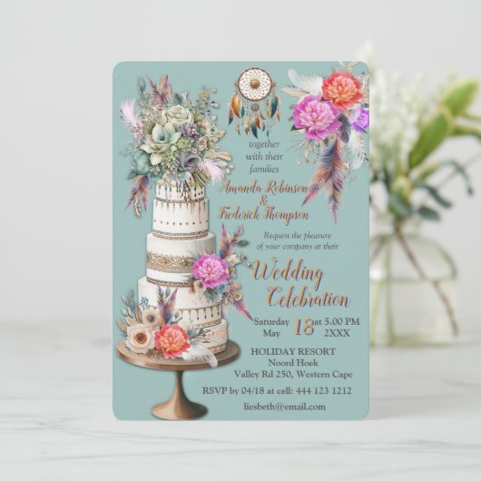 Dreamcatcher in een Boheems thema Kaart (Staand voorkant)