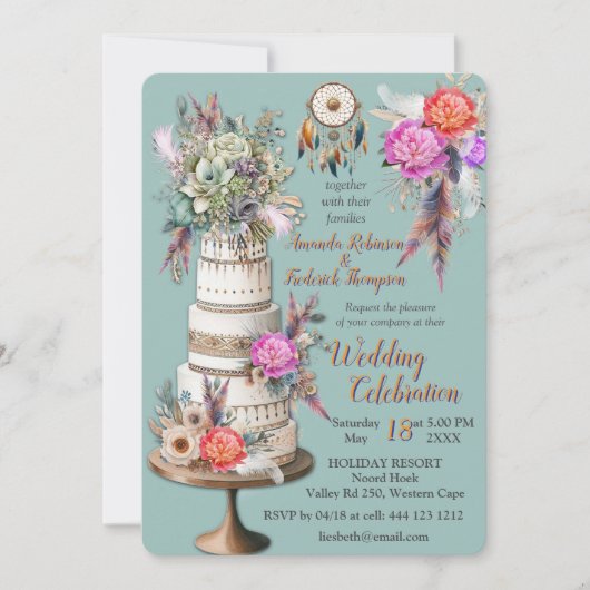 Dreamcatcher in een Boheems thema Kaart (Voorkant)