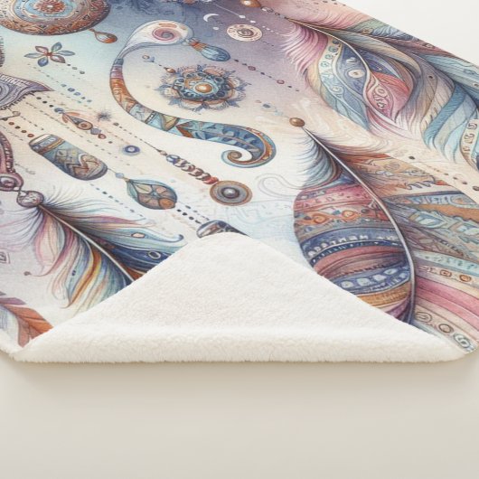 Dreamcatcher in een Boheems thema Sherpa Deken (3/4)