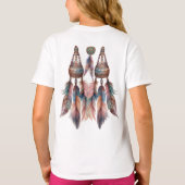 Dreamcatcher in een Boheems thema T-shirt (Achterkant)