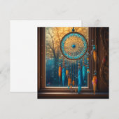 Dreamcatcher in een raam vallen bladeren (Voorkant / Achterkant)