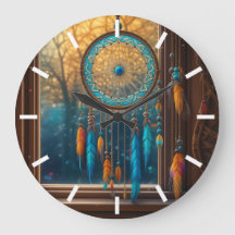 Dreamcatcher in een raam vallen bladeren