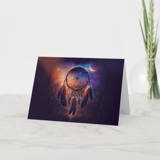 Dreamcatcher in het bos kaart (Voorkant)