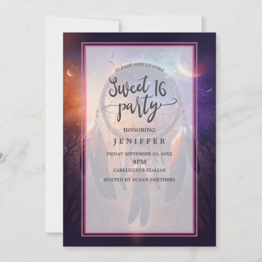 Dreamcatcher in het bos kaart (Voorkant)