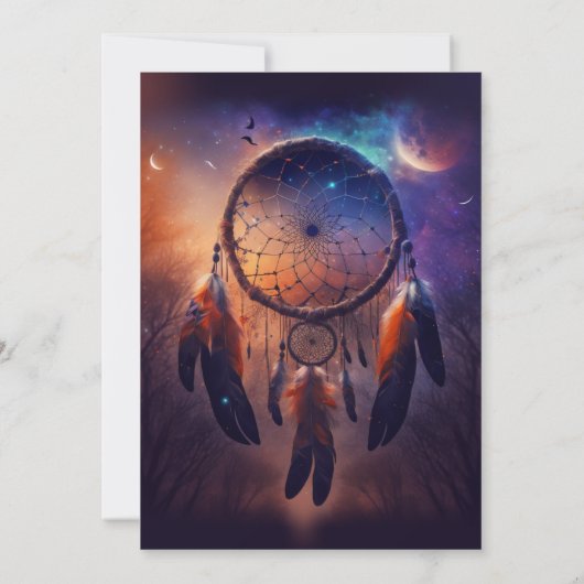 Dreamcatcher in het bos kaart (Achterkant)