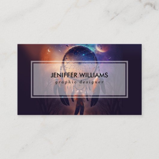 Dreamcatcher in het bos visitekaartje (Voorkant)