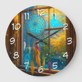 Dreamcatcher in Venster Boho Grote Klok (Voorkant)