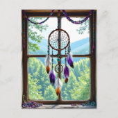 Dreamcatcher in Window | Boho Art Briefkaart (Voorkant)