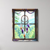 Dreamcatcher in Window | Boho Art Canvas Afdruk (Voorkant)