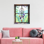 Dreamcatcher in Window | Boho Art Canvas Afdruk (Insitu (Woonkamer))