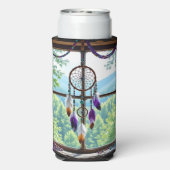 Dreamcatcher in Window | Boho Art Seltzer Blikjeskoeler (Seltzer Achterkant)
