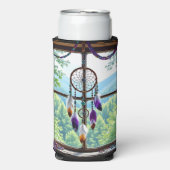 Dreamcatcher in Window | Boho Art Seltzer Blikjeskoeler (Seltzer Voorkant)