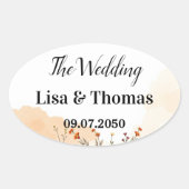 Dreamcatcher Macrame Wedding Ovale Sticker (Voorkant)