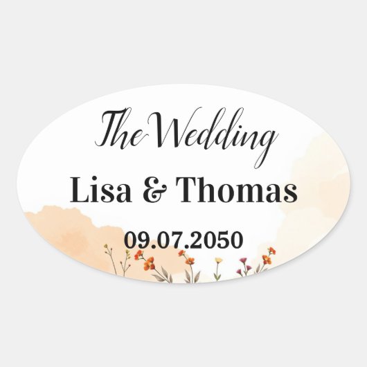 Dreamcatcher Macrame Wedding Ovale Sticker (Voorkant)