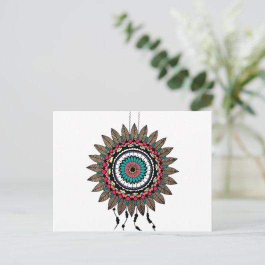 Dreamcatcher Mandala Briefkaart (Staand voorkant)