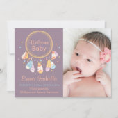 Dreamcatcher Nieuwe Baby Pasgeboren Geboorte Aanko Aankondiging (Voorkant)