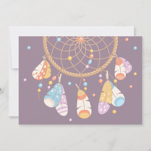 Dreamcatcher Nieuwe Baby Pasgeboren Geboorte Aanko Aankondiging (Achterkant)