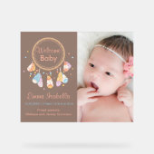 Dreamcatcher Nieuwe Baby Pasgeboren Geboorte Aanko Acryl Bord (Voorkant)