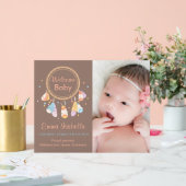 Dreamcatcher Nieuwe Baby Pasgeboren Geboorte Aanko Acryl Bord (Huwelijk)