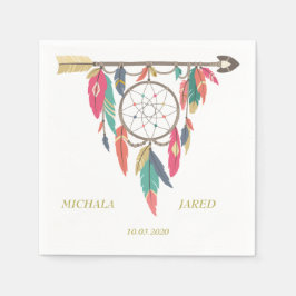 Dreamcatcher pijl bruiloft servet