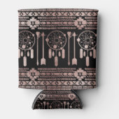 Dreamcatcher Roos Gold Tribal Aztec op zwart Blikjeskoeler (Voorkant)