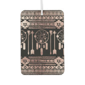 Dreamcatcher Roos Gold Tribal Aztec op zwart Luchtverfrisser (Voorkant)