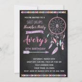 Dreamcatcher Slumber Party Invitation Chalkboard Kaart (Voorkant)