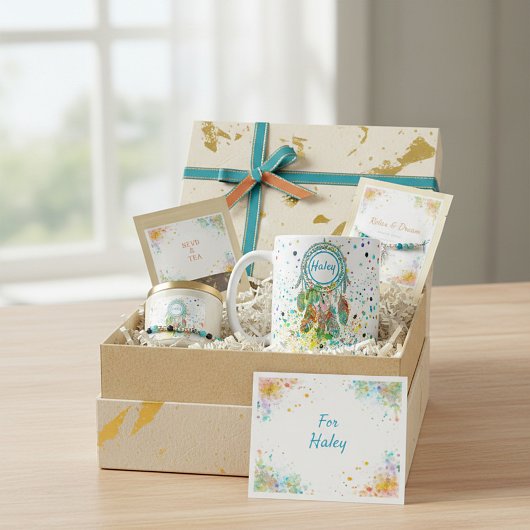 Dreamcatcher splatter personalized  coffee mug koffiemok