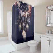 Dreamcatcher, takken, boho stijl, digitale kunst. douchegordijn (In situ)