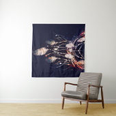 Dreamcatcher, takken, boho stijl, digitale kunst. wandkleed (In Situ (horizontaal))