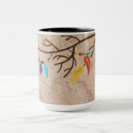 Dreamcatcher veren boom Kokopelli Mok (Midden)