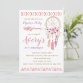 Dreamcatcher verjaardagsfeestje uitnodiging (Staand voorkant)